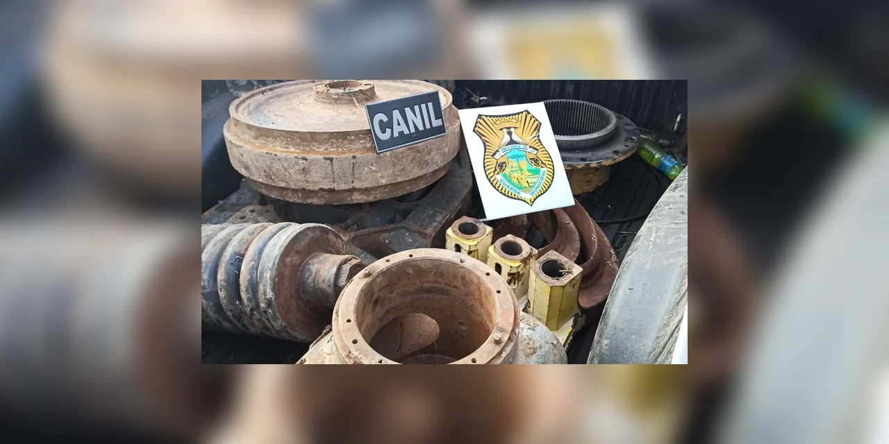 Dono reconhece peças que haviam sido furtadas de sua empresa