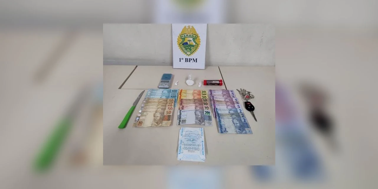 Homem envolvido com tráfico de drogas é preso pela PM com cocaína em PG