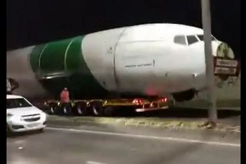 Após viajar quase 1000 Km fuselagem de aeronave é apreendida