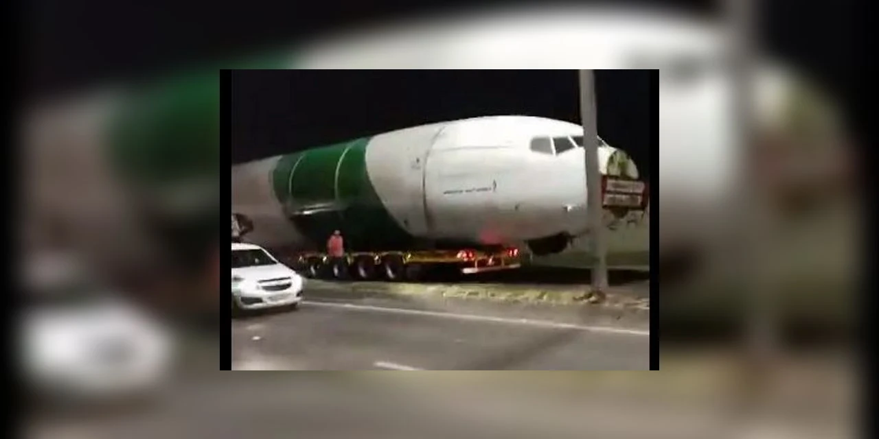 Após viajar quase 1000 Km fuselagem de aeronave é apreendida