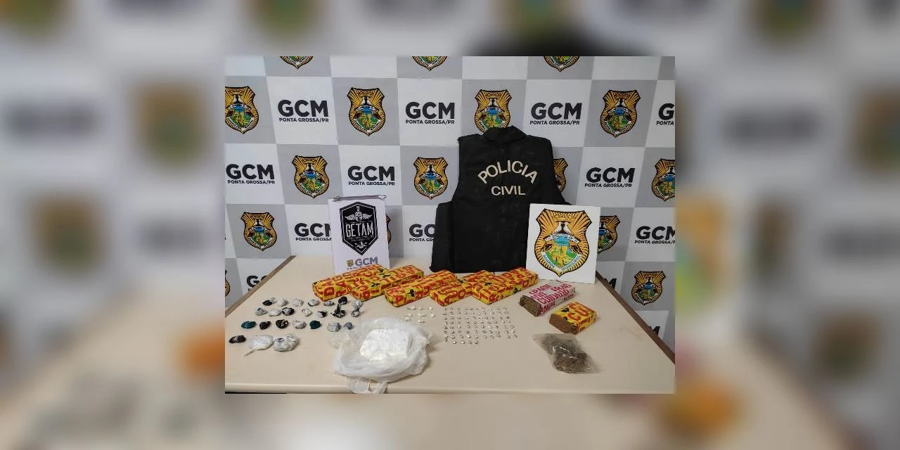 GCM apreende 4,6 quilos de drogas no Contorno, em PG