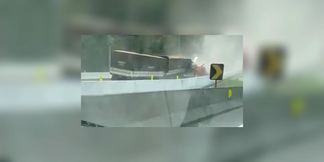 Caminhão sem freio acessa área de escape e mata motorista na BR-376