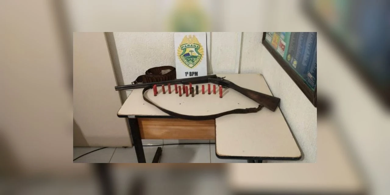 Homem é preso por disparo e posse irregular de arma de fogo em Pirai do Sul