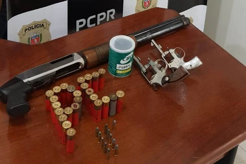 Policia Civil apreende armas e munições em Irati