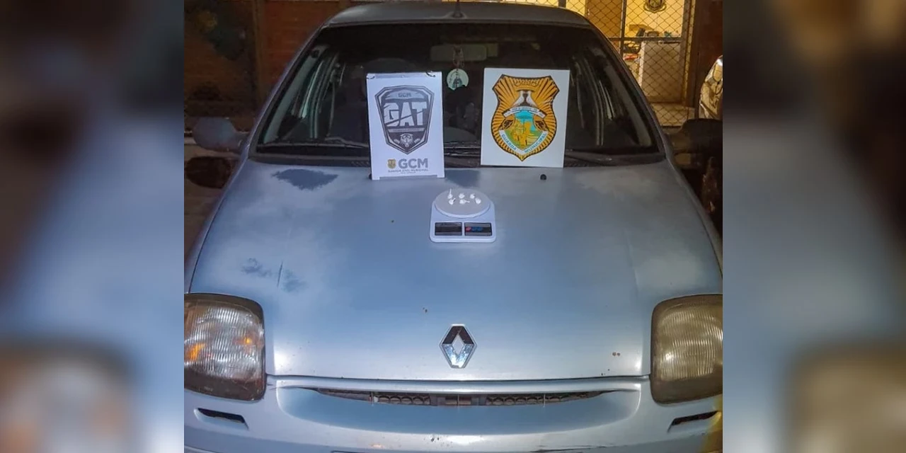 Casal é preso com droga e veiculo roubado em PG