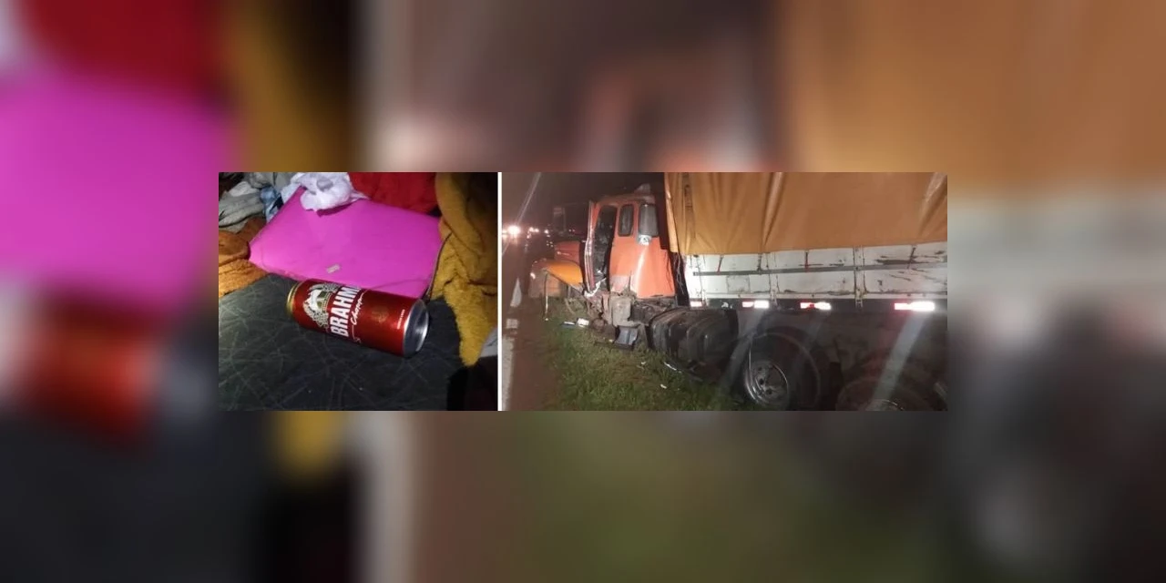 Motorista foge após causar acidente e deixar para trás latas de cerveja