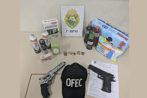 Dupla é presa após arrombar estabelecimento comercial no centro de PG