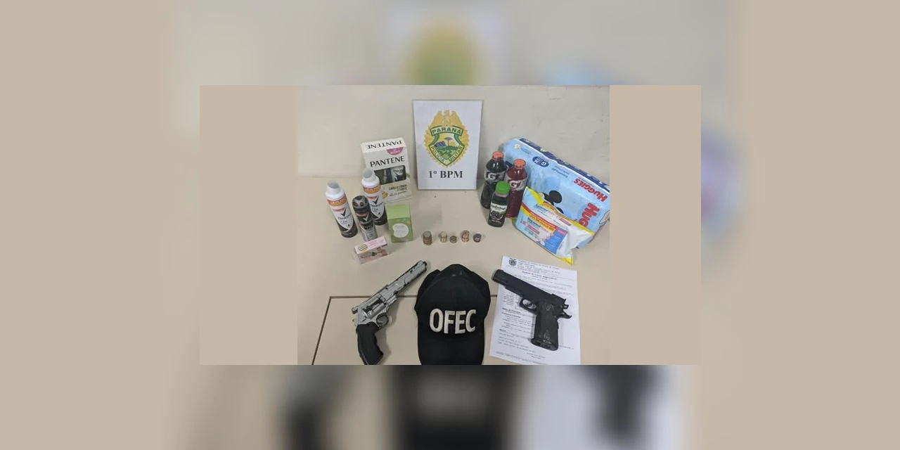 Dupla é presa após arrombar estabelecimento comercial no centro de PG