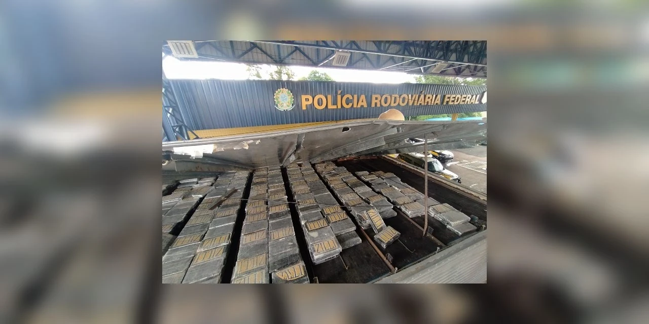 PRF realiza a maior apreensão de cocaína no Paraná em ação integrada com a PF