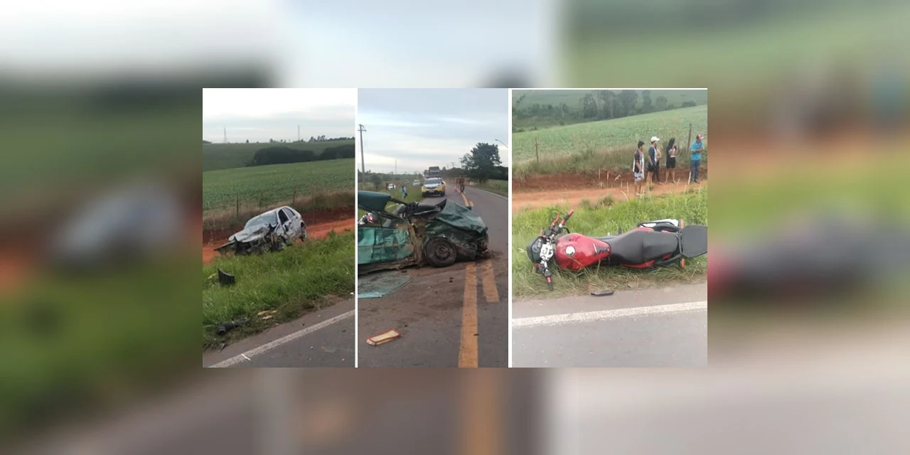 Colisão frontal deixa duas mortes e cinco pessoas feridas na BR-153, em Imbituva