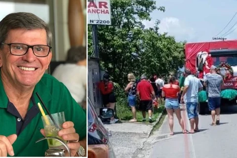 “Papai Noel” morre atropelado por caminhão durante ação de Natal em SC