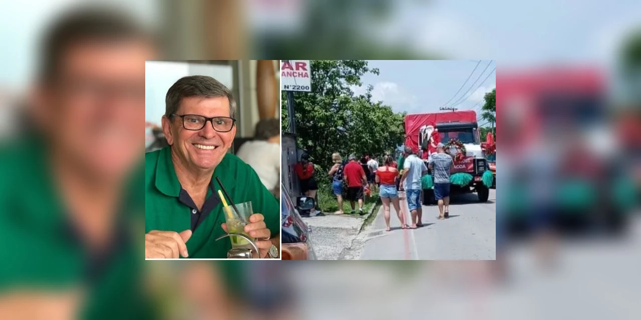 “Papai Noel” morre atropelado por caminhão durante ação de Natal em SC