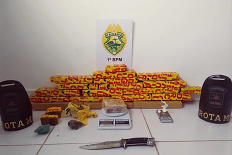 Rotam fecha “Boca de Fumo” e apreende mais de 11 KG de drogas, em Castro