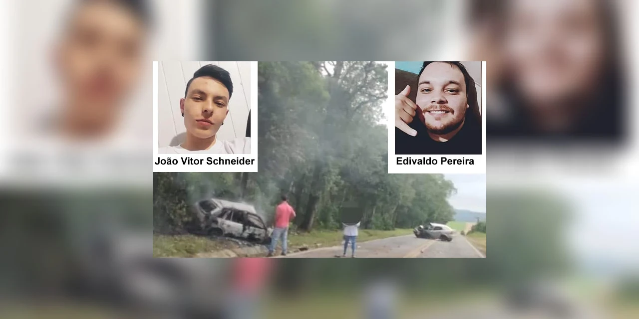 Jovens morrem carbonizados em acidente na PR-522, em Imbituva
