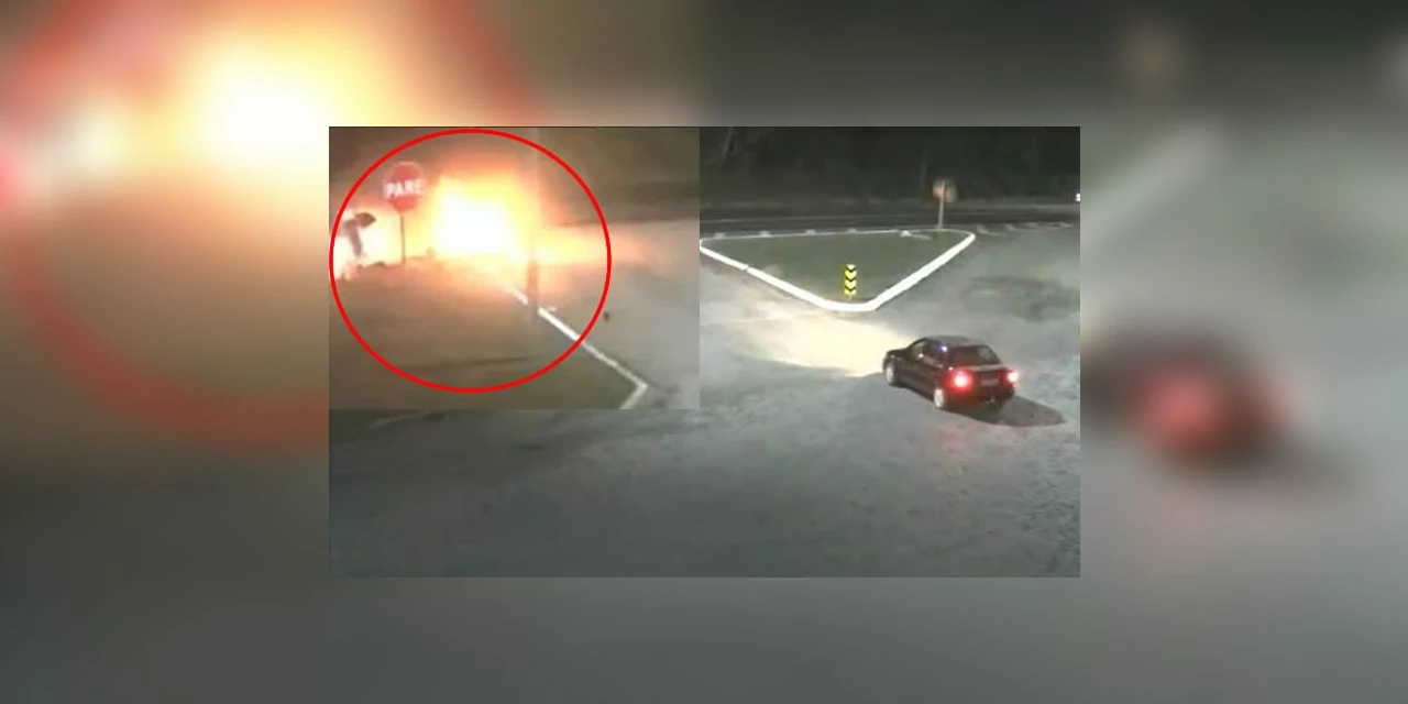VÍDEO - Moto explode e piloto morre na hora após colisão em Palmeira