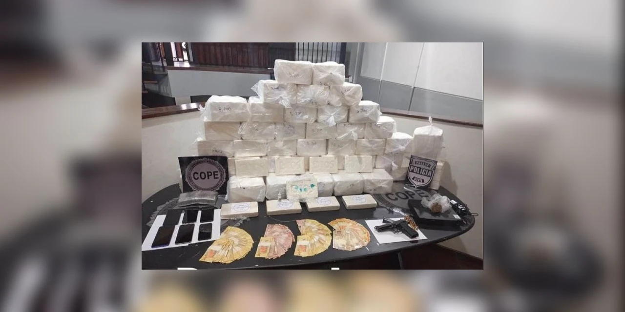 PCPR apreende 240 quilos de cocaína e prende cinco pessoas em Curitiba e RMC
