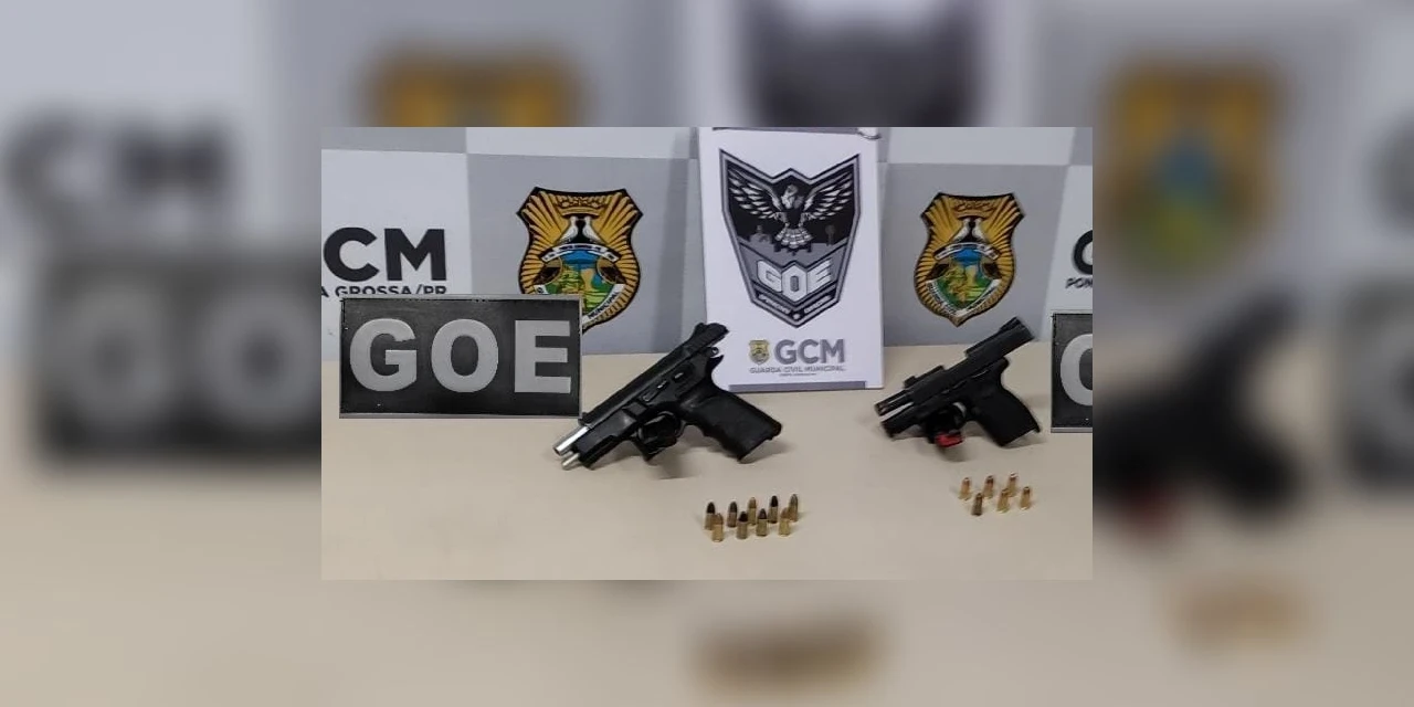 Segurança de assentamento em PG é preso com duas pistolas