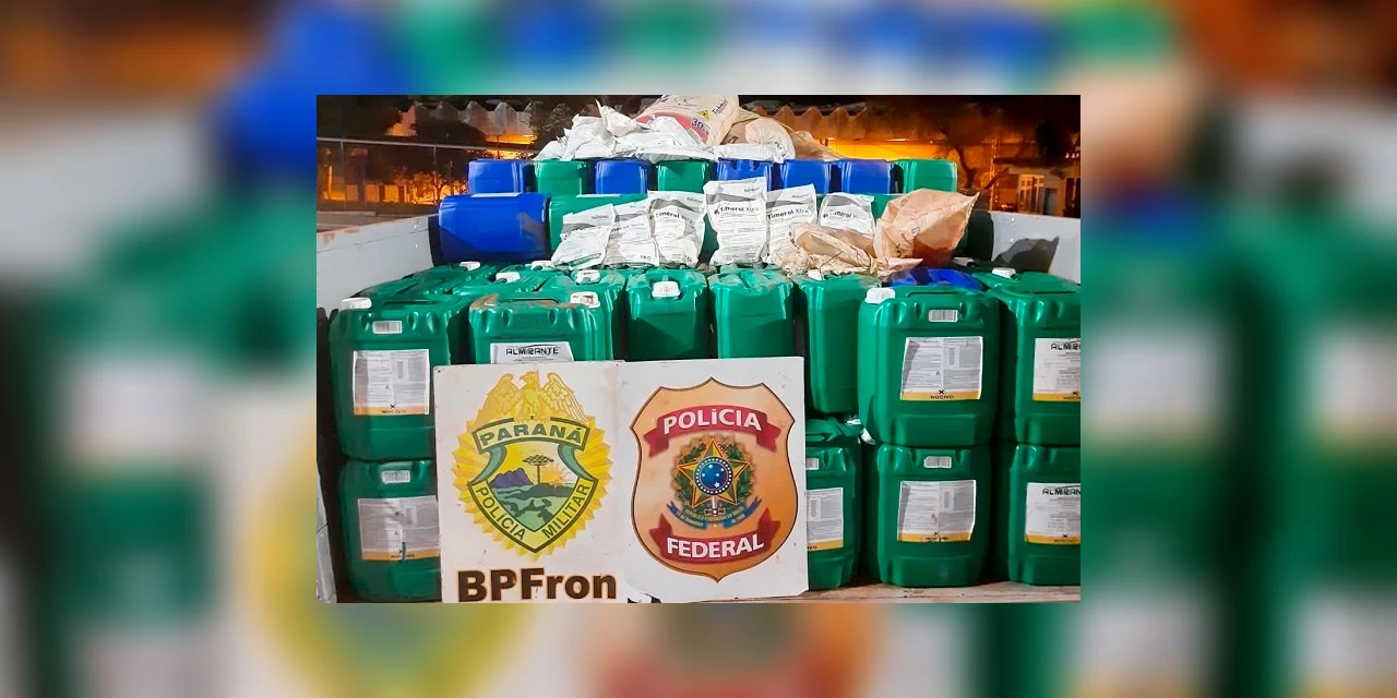 Polícia apreende carga de agrotóxicos avaliada em R$ 10 milhões no Paraná