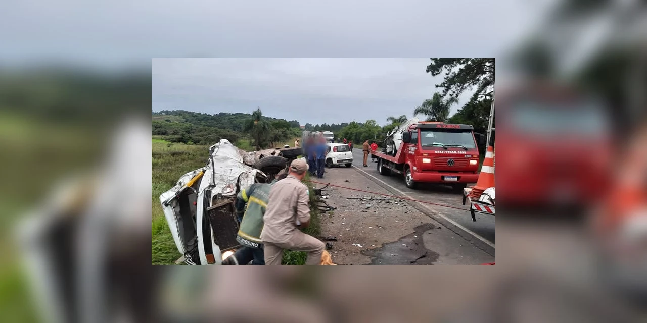 Acidente deixa 8 feridos na BR-476, em São Mateus do Sul