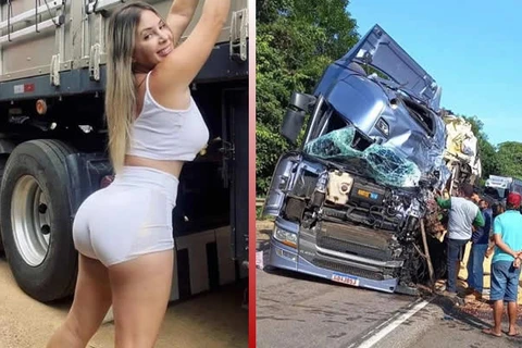 'Musa das Estradas' Aline Fuchter sofre acidente com caminhão no Mato Grosso