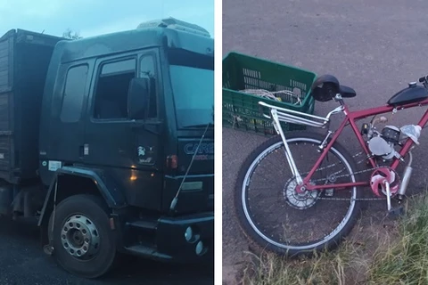 Condutor de ciclomotor morre após batida com caminhão em Ponta Grossa