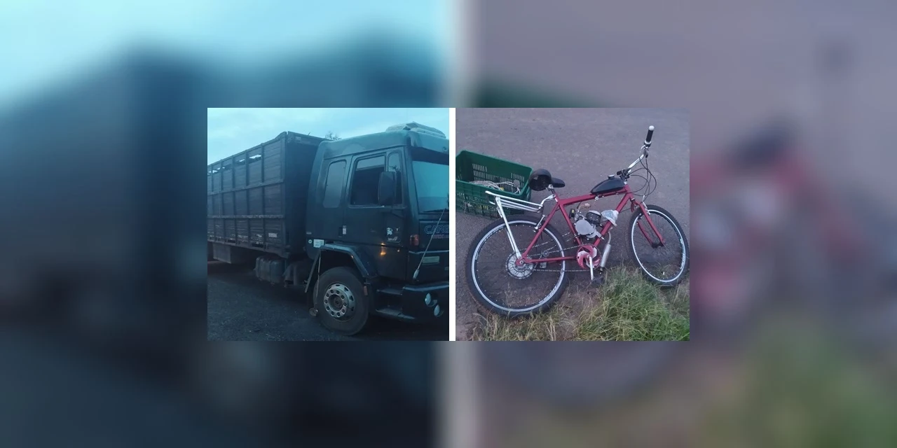 Condutor de ciclomotor morre após batida com caminhão em Ponta Grossa