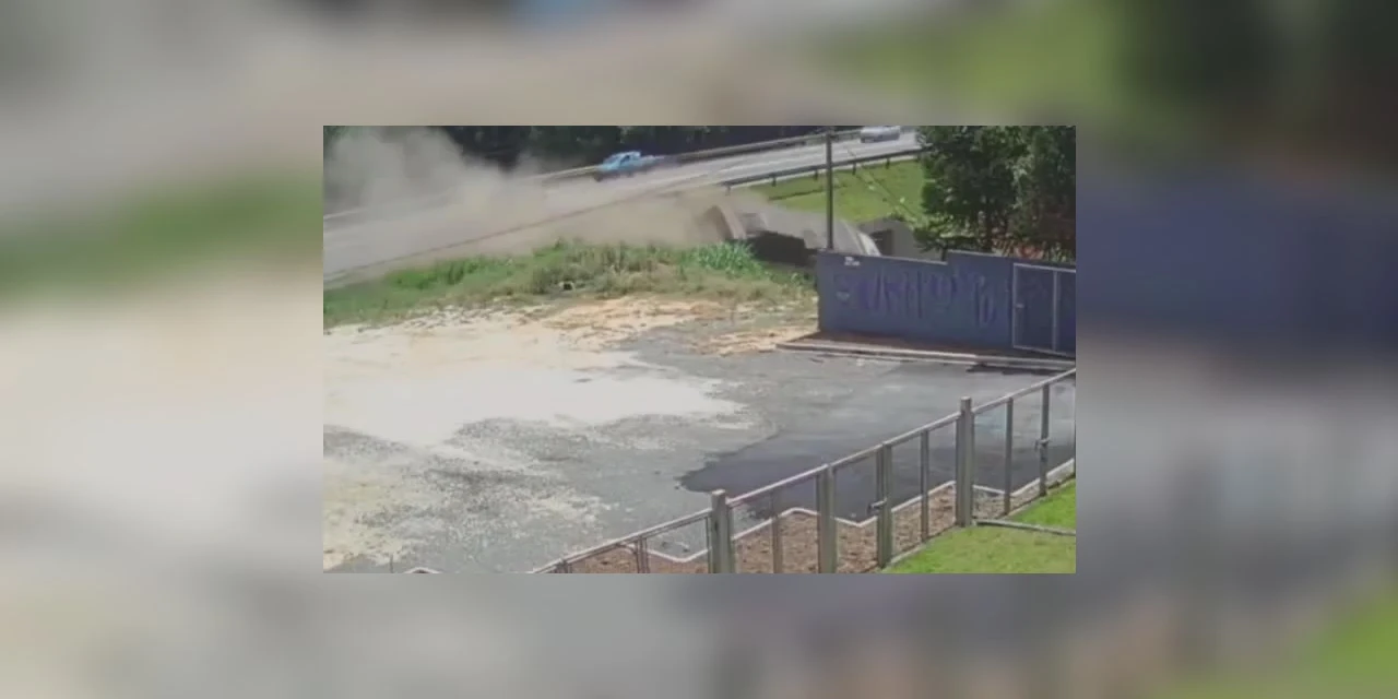 VIDEO! Motorista perde controle de caminhão e despenca de viaduto, em Curitiba