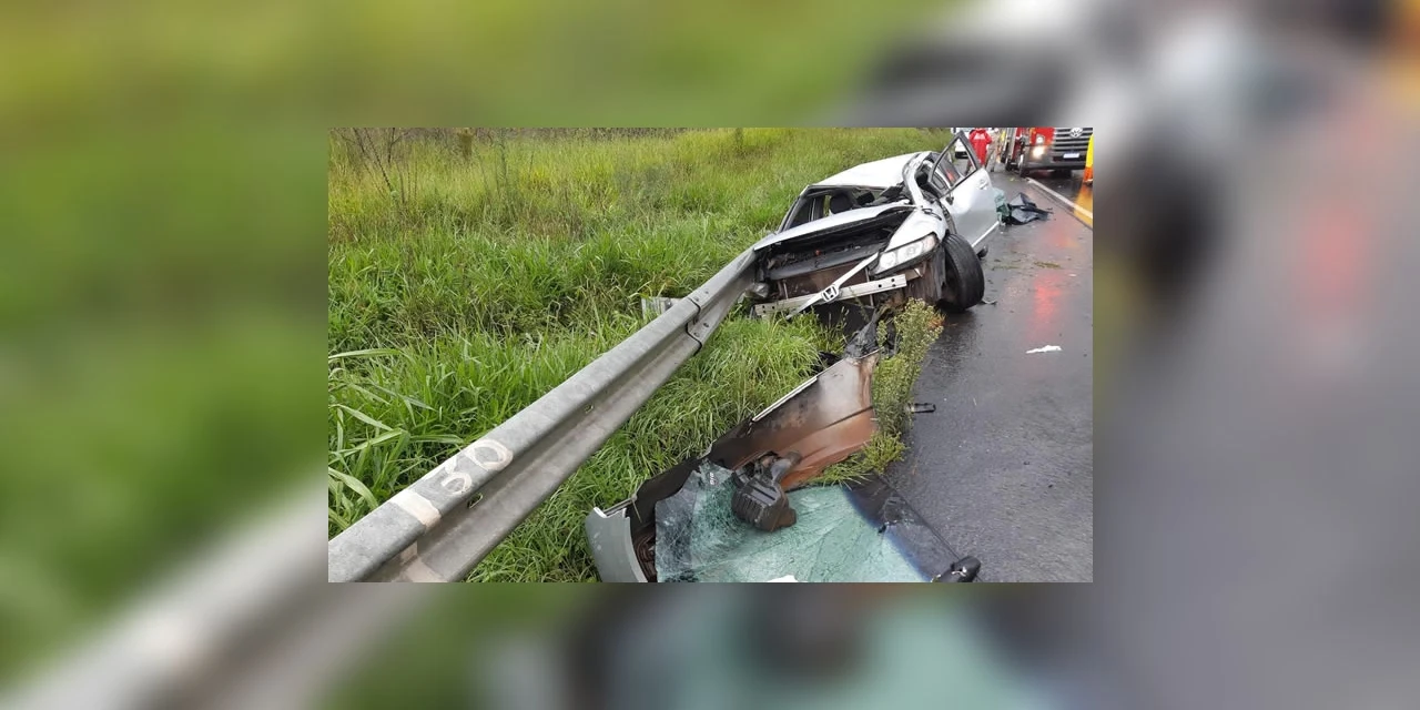 Acidente na BR-376 em Ponta Grossa faz uma vitima fatal e deixa outras três com ferimentos