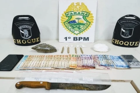PM prende suspeito de tráfico e fecha “Boca de Fumo”, em PG
