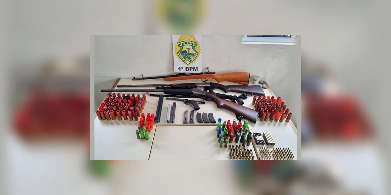 Homem que estava efetuando disparos em via pública é preso com armas de fogo e munições em PG