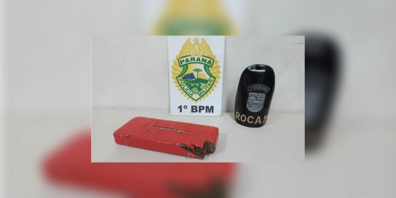 PM apreende 1,3 KG de maconha com dois adolescentes durante operação carnaval, em PG