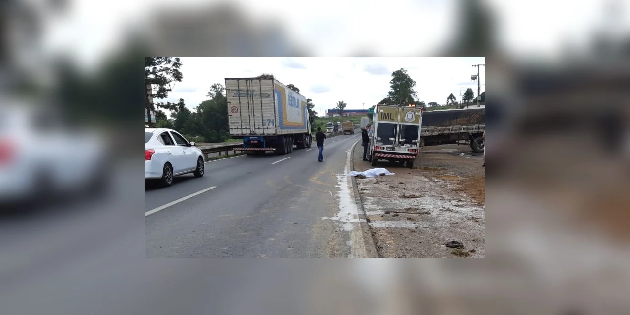 Morador da Colônia Dona Luíza morre atropelado ao atravessar rodovia, em PG