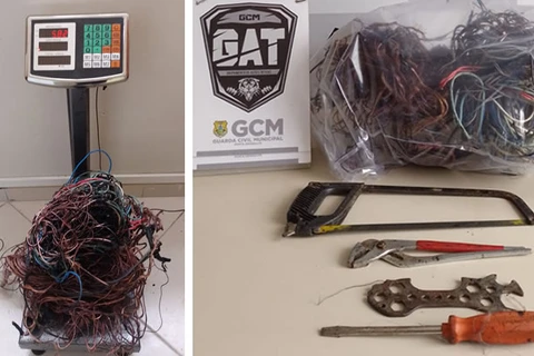 Individuo é preso em flagrante enquanto queimava fios de cobre na Vila Estrela, em PG