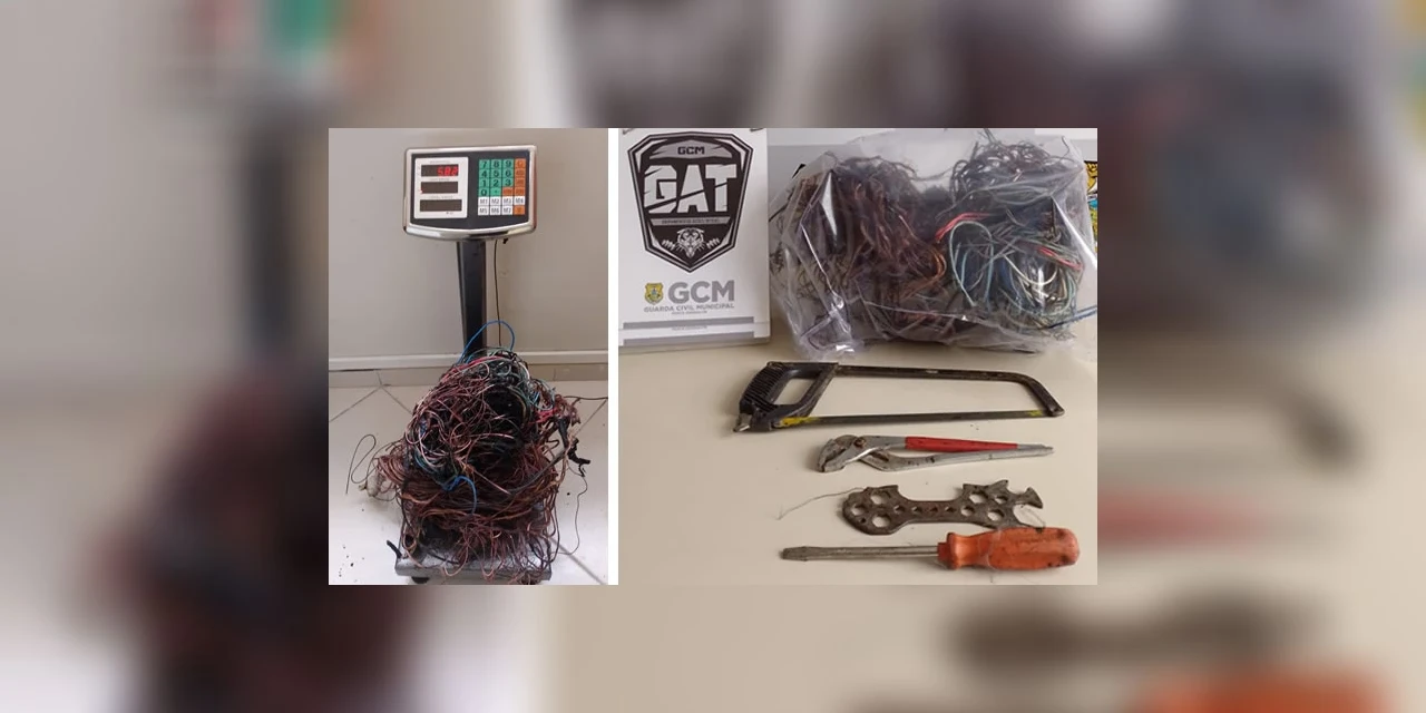 Individuo é preso em flagrante enquanto queimava fios de cobre na Vila Estrela, em PG
