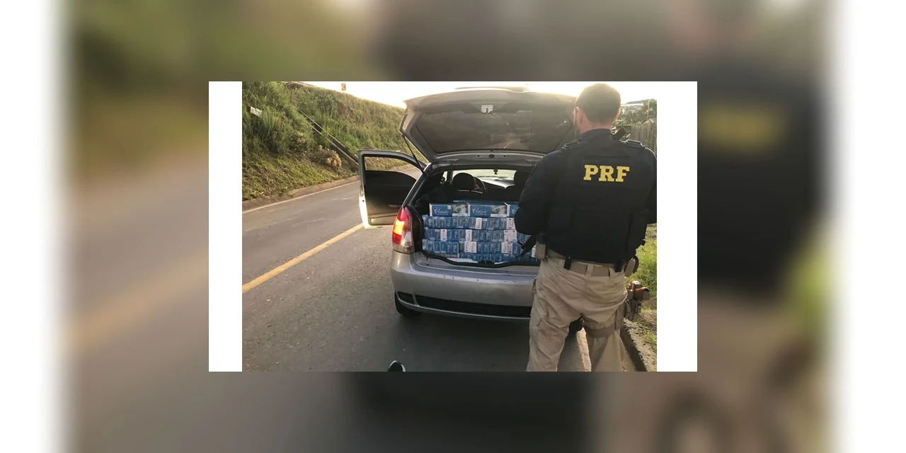 Homem é preso após ser flagrado com cigarros contrabandeados do Paraguai