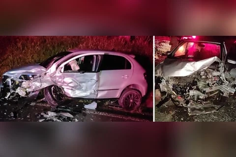 Colisão lateral deixa motorista com ferimentos na PR-441, em Tibagi