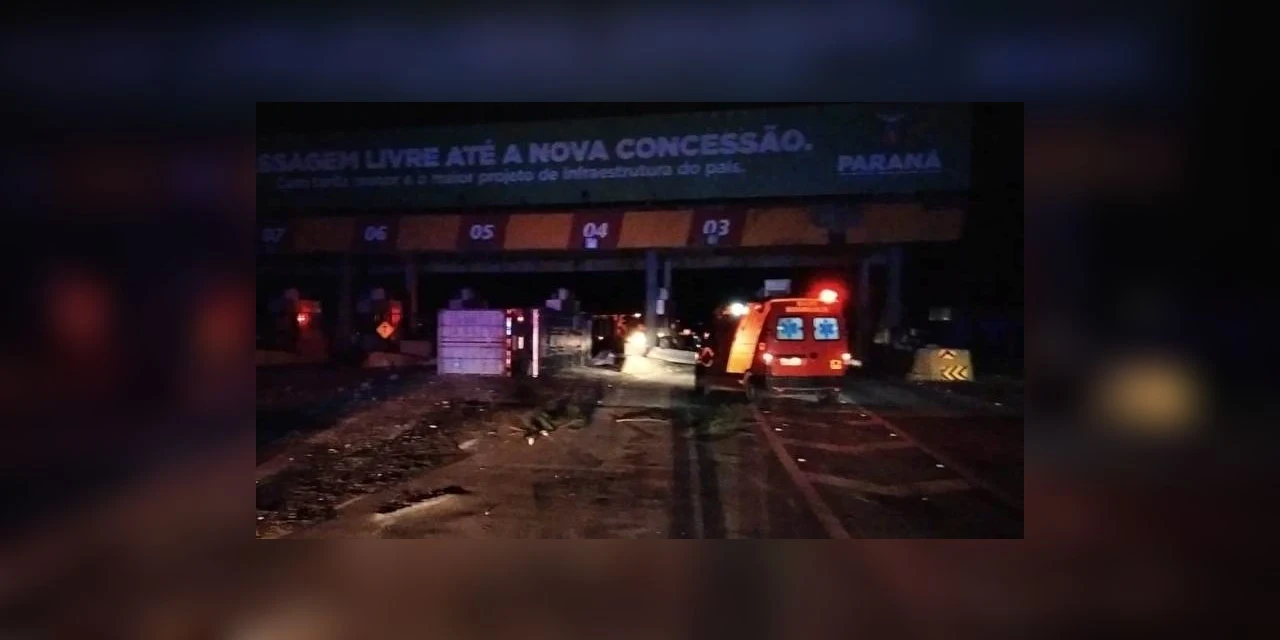 Caminhão tomba e motorista morre em acidente na BR-277, em São Luiz do Purunã