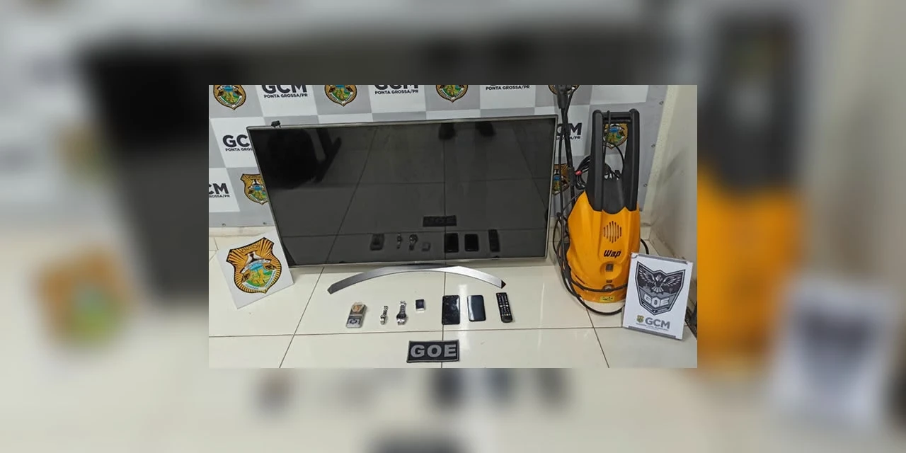 GCM apreende drogas e recupera objetos roubados durante vistoria em veiculo no centro de PG