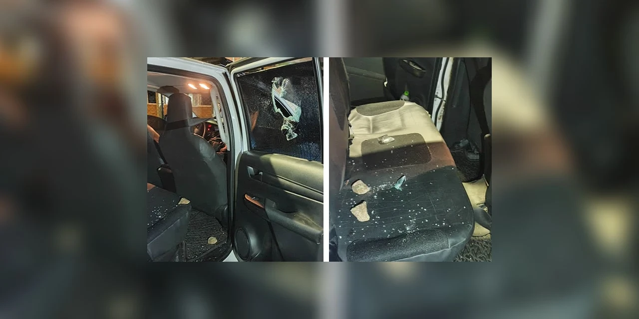 Viatura da GM é recebida com pedradas em praça no centro de PG