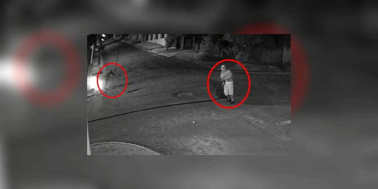 Câmera de segurança flagra dupla furtando fiação elétrica, em PG