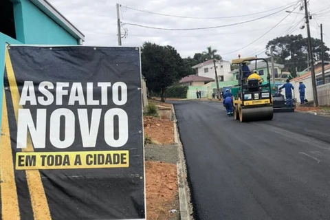 Prefeitura leva asfalto novo para o Parque dos Sabiás
