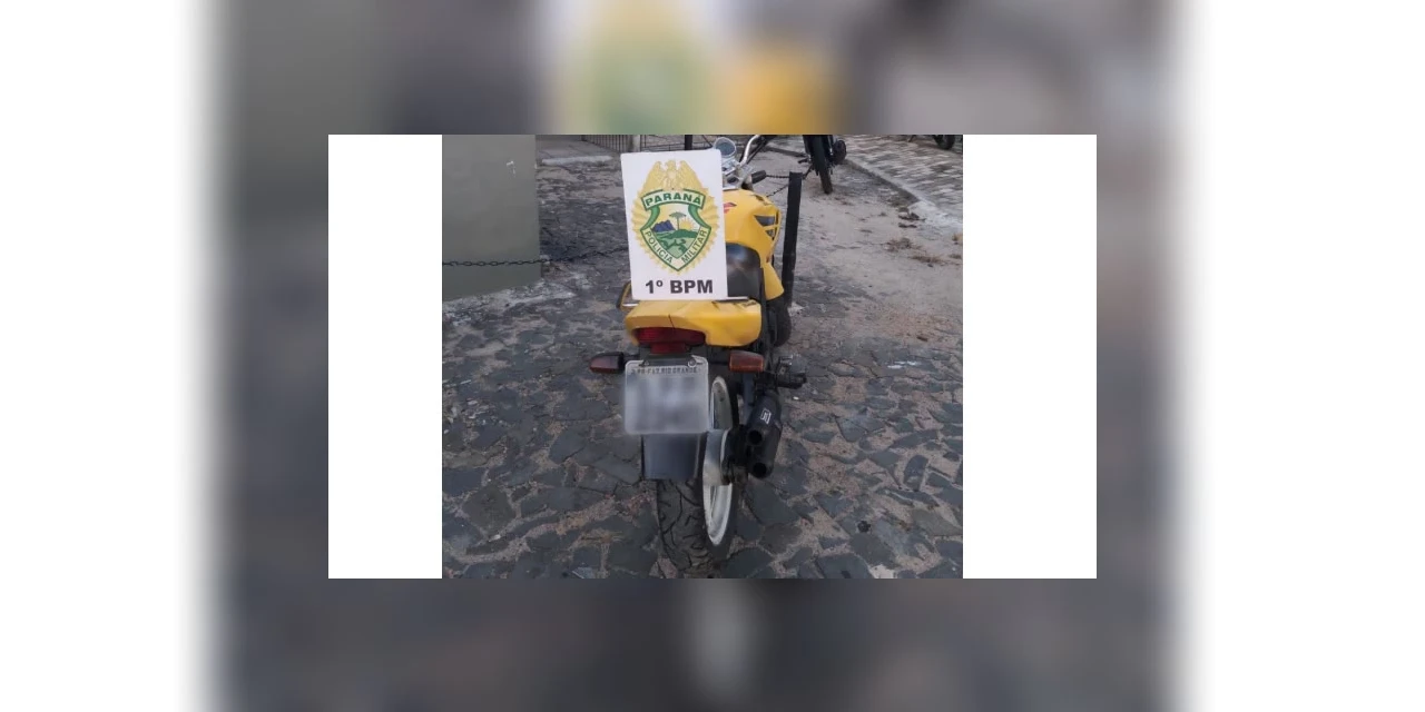 Rapaz é preso com motocicleta adulterada no Jardim Carvalho, em Ponta Grossa