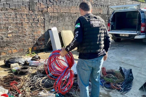 PCPR e Guarda Municipal apreendem 400 quilos de fios de cobre em Ponta Grossa