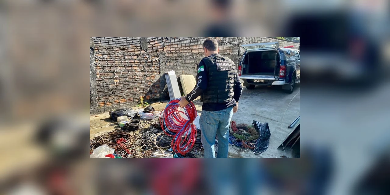 PCPR e Guarda Municipal apreendem 400 quilos de fios de cobre em Ponta Grossa
