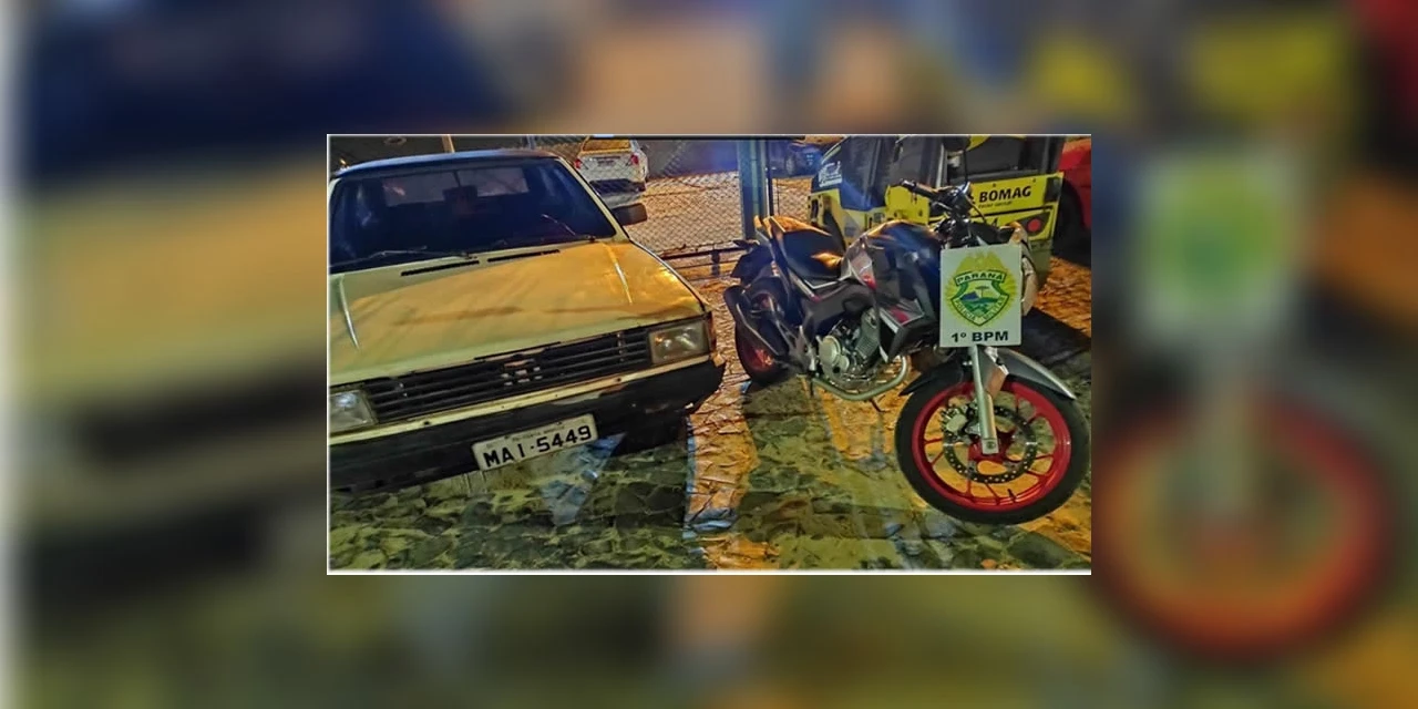PM recupera veiculo roubado e moto clonada em bairro de PG