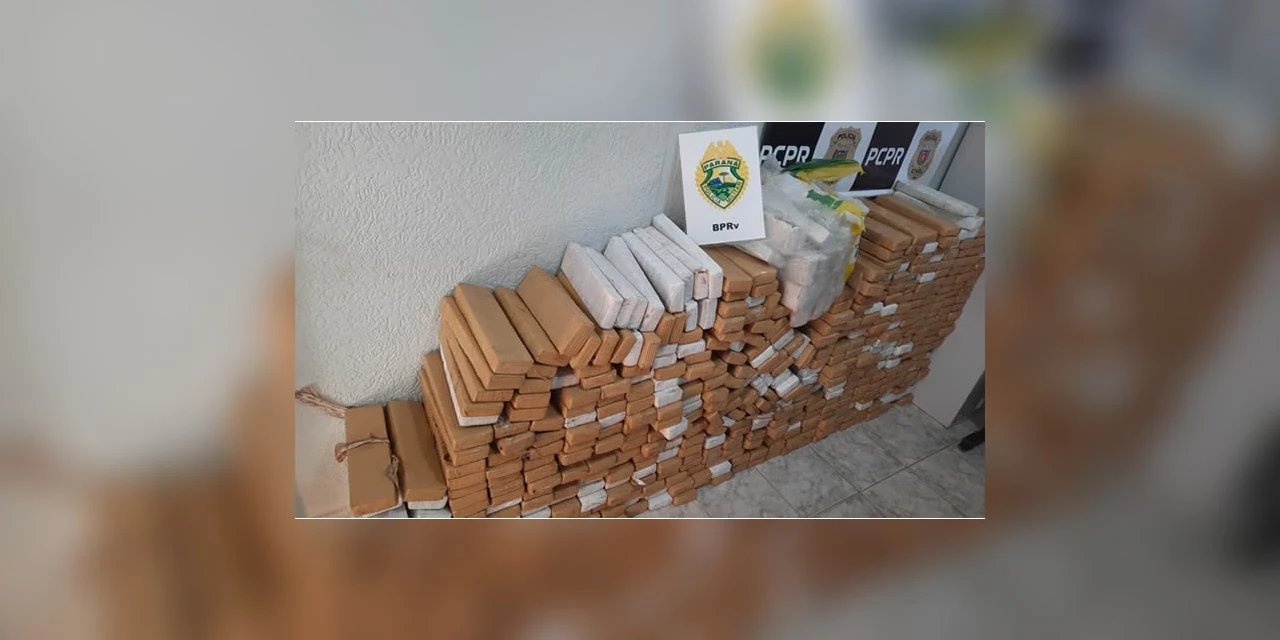 PRE apreende quase 500 Kg de maconha na PR-239, em Reserva