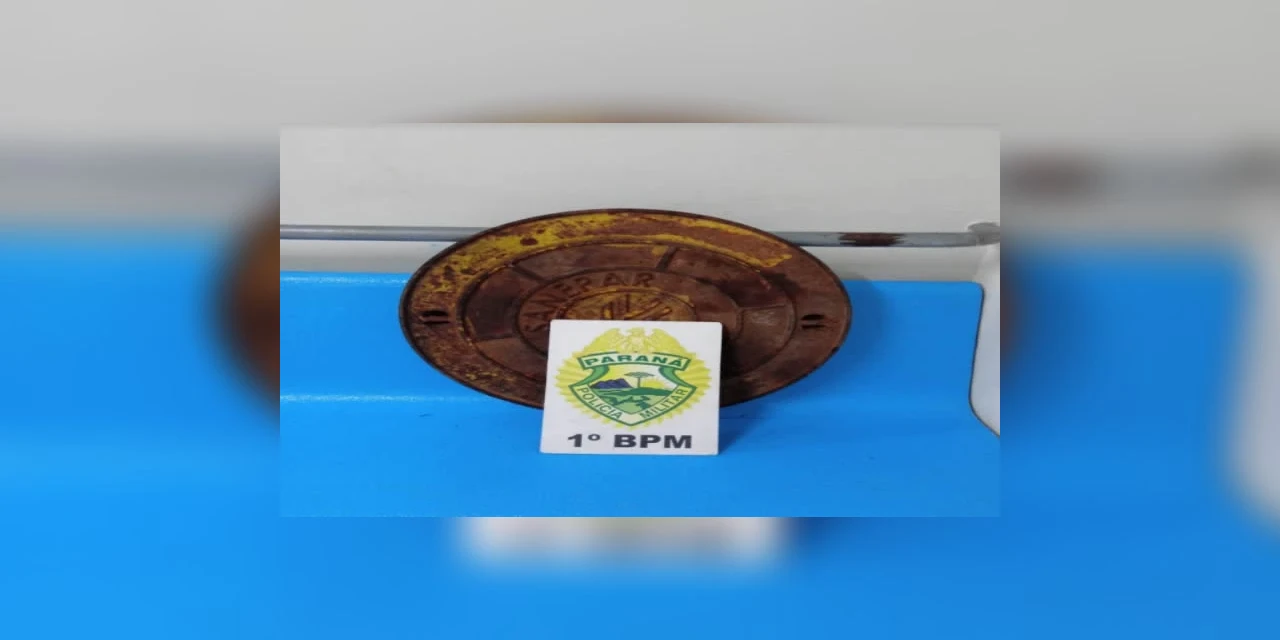 Polícia prende suspeito de furtar tampas e grades de bueiros