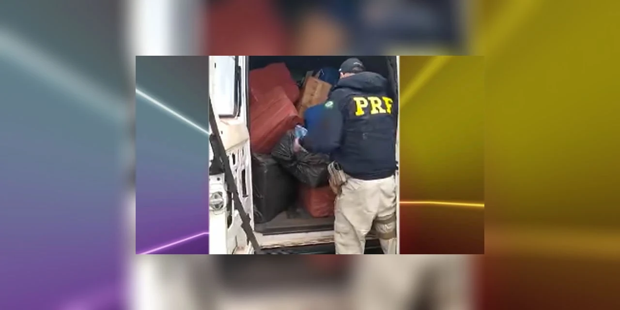 Falsa ambulância é apreendida pela PRF no PR com cigarro contrabandeado
