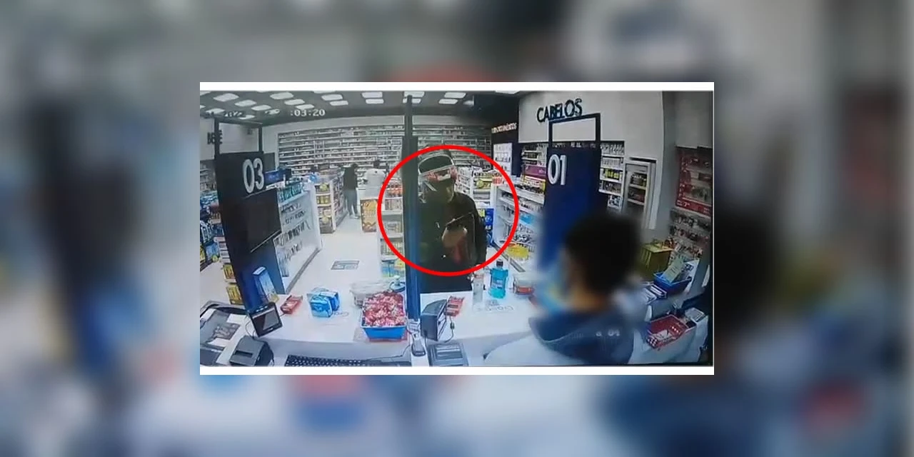  Vídeo mostra assalto à farmácia em Ponta Grossa