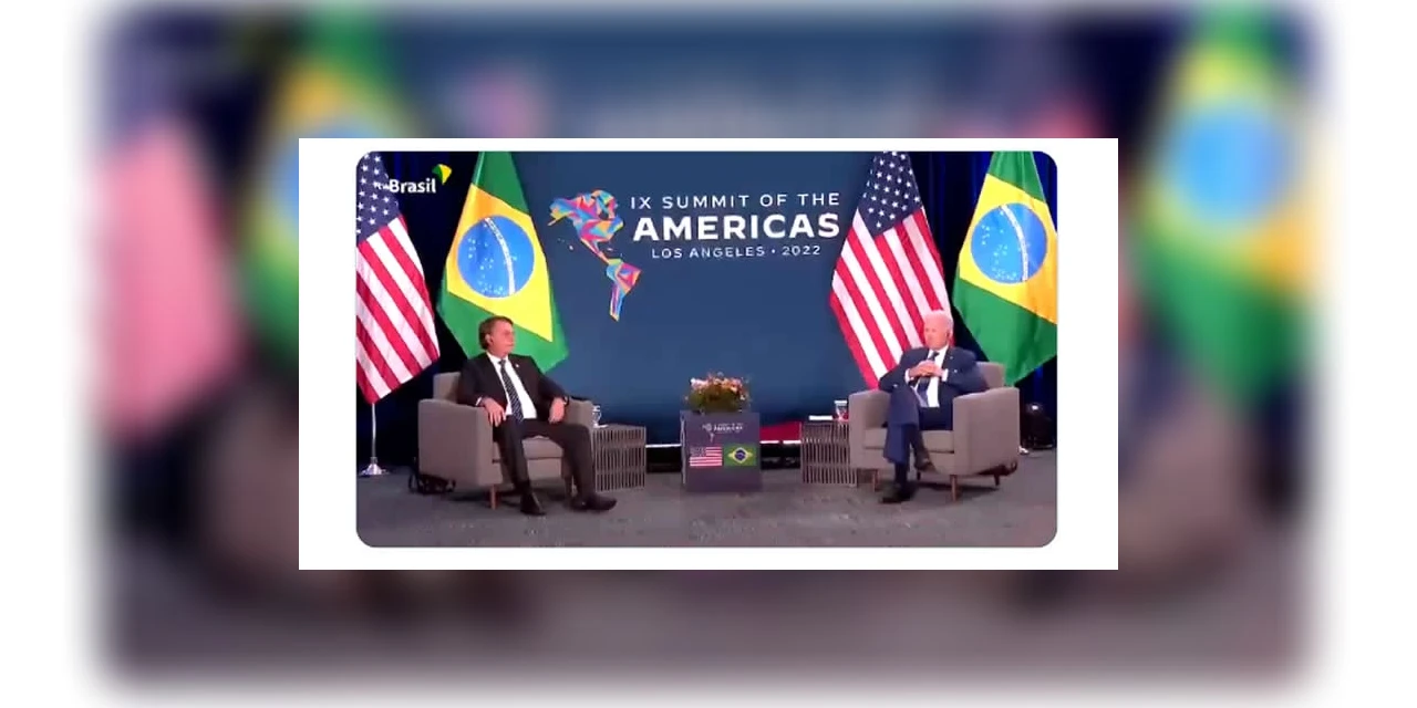 Presidente Jair Bolsonaro esteve reunido com o presidente dos EUA, Joe Biden